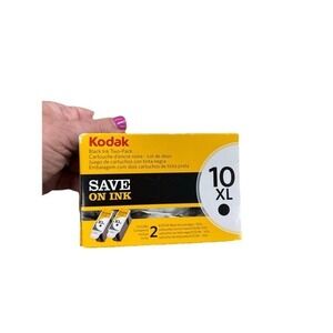 Kodak Ink Cartridge 10XL‎ 2 Pack Black Genuine No Exp Listed On The Sealed Box